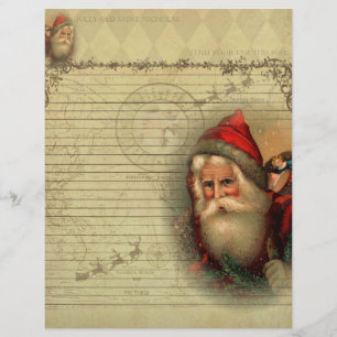 Papier Lettre de Jolly Old St. Nicholas de Père Noël Pape