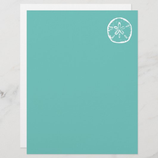 Papier Lettre de mariage de plage de sable fin en-tête pa (Devant / Derrière)