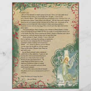 Papier Lettre de Noël Angel vintage