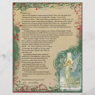 Papier Lettre de Noël Angel vintage