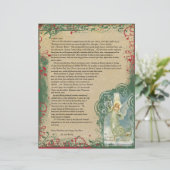 Papier Lettre de Noël Angel vintage (Debout devant)