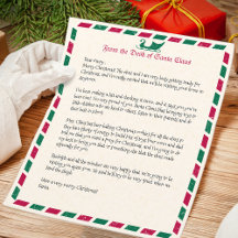 Lettre de Noël de l'vintage Airmail de Père Noël