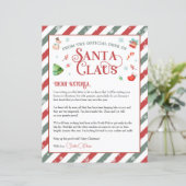 Papier Lettre de Noël de Père Noël Personnalisée (Debout devant)