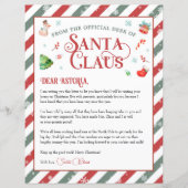 Papier Lettre de Noël de Père Noël Personnalisée (Devant)