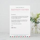 Papier Lettre de Noël des elfes de Père Noël (Debout devant)