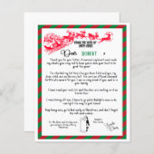 Papier Lettre de Noël festive de Père Noël (Devant / Derrière)