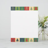 Papier Lettre de Noël Papier-Arbres de Noël (Debout devant)