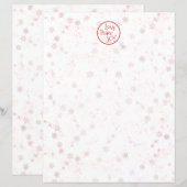 Papier Lettre de Noël Red Holiday Love Peace Joie (Devant / Derrière)