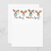 Papier Lettre de Noël Rudolph Visage Masqué Reinder (Devant / Derrière)