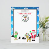 Papier Lettre de Père Noël du pôle Nord (Debout devant)