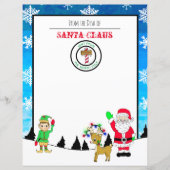 Papier Lettre de Père Noël du pôle Nord (Devant)