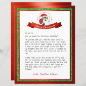 Papier Lettre De Père Noël Du Pôle Nord (Devant / Derrière)