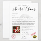 Papier Lettre de Père Noël Fun de Noël personnalisé (Devant / Derrière)