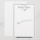 Papier Lettre De Père Noël Naughty Blank (Devant / Derrière)