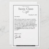 Papier Lettre De Père Noël Naughty Editable (Devant / Derrière)