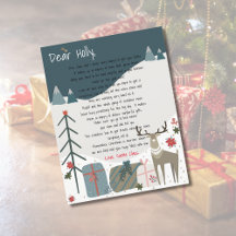 Lettre de Père Noël Scandi Reindeer Joyeux Noël