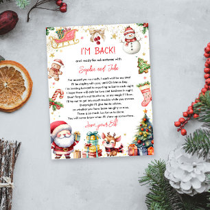Papier Lettre de Retour de Noël Me Voici De Retour