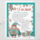 Papier Lettre de retour Elfe Noël Invitation (Devant / Derrière)