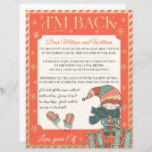 Papier Lettre de retour Elfe Noël Invitation (Devant / Derrière)