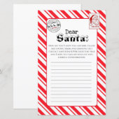 Papier Lettre de voeux de Noël (Devant / Derrière)