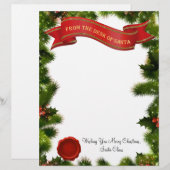 Papier Lettre du bureau de Père Noël avec sceau - modifia (Devant / Derrière)