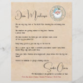 Papier Lettre du bureau de Père Noël personnalisée (Devant)