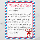 Papier Lettre du Père Noël Clause Noël de l'enfant (Devant)