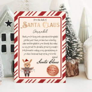 Papier Lettre du Père Noël Cute Reindeer Imprimable