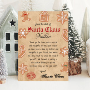 Papier Lettre du Père Noël de Père Noël Vintage