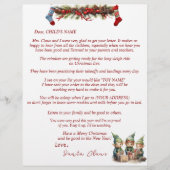 Papier Lettre du Père Noël Elves Stockings Garland (Devant)