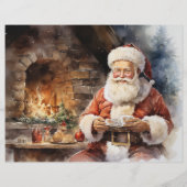 Papier Lettre du Père Noël Elves Stockings Garland (Dos)