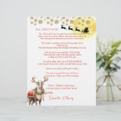 Papier Lettre du sapin de Noël Père Noël Reindeer (Debout devant)