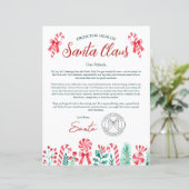 Papier Lettre enfant aquarelle de Père Noël (Debout devant)