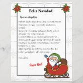 Papier Lettre espagnole de Père Noël White Carta a Papá N (Devant)