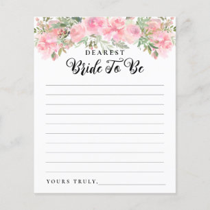 Papier LETTRE Florale Rose Brousse Mariée Pour Être Fête 
