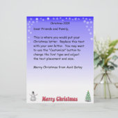 Papier Lettre Joyeuse Noël Snowflake (Debout devant)