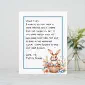 Papier Lettre lapin de Pâques personnalisée (Debout devant)