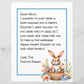 Papier Lettre lapin de Pâques personnalisée (Devant)
