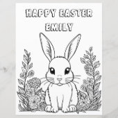 Papier Lettre lapin de Pâques personnalisée (Dos)