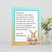 Papier Lettre lapin de Pâques personnalisée (Debout devant)