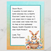 Papier Lettre lapin de Pâques personnalisée (Devant)