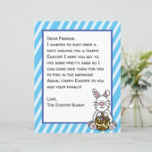 Papier Lettre lapin de Pâques personnalisée (Debout devant)