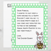 Papier Lettre lapin de Pâques personnalisée (Devant / Derrière)