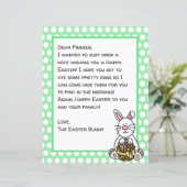 Papier Lettre lapin de Pâques personnalisée (Debout devant)