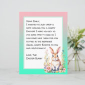 Papier Lettre lapin de Pâques personnalisée (Debout devant)
