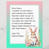 Papier Lettre lapin de Pâques personnalisée (Devant)
