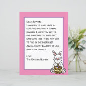 Papier Lettre lapin de Pâques personnalisée (Debout devant)