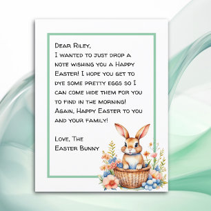 Papier Lettre lapin de Pâques personnalisée