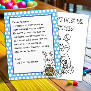 Papier Lettre lapin de Pâques personnalisée