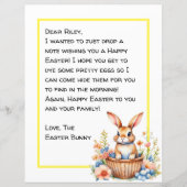 Papier Lettre lapin de Pâques personnalisée (Devant)
